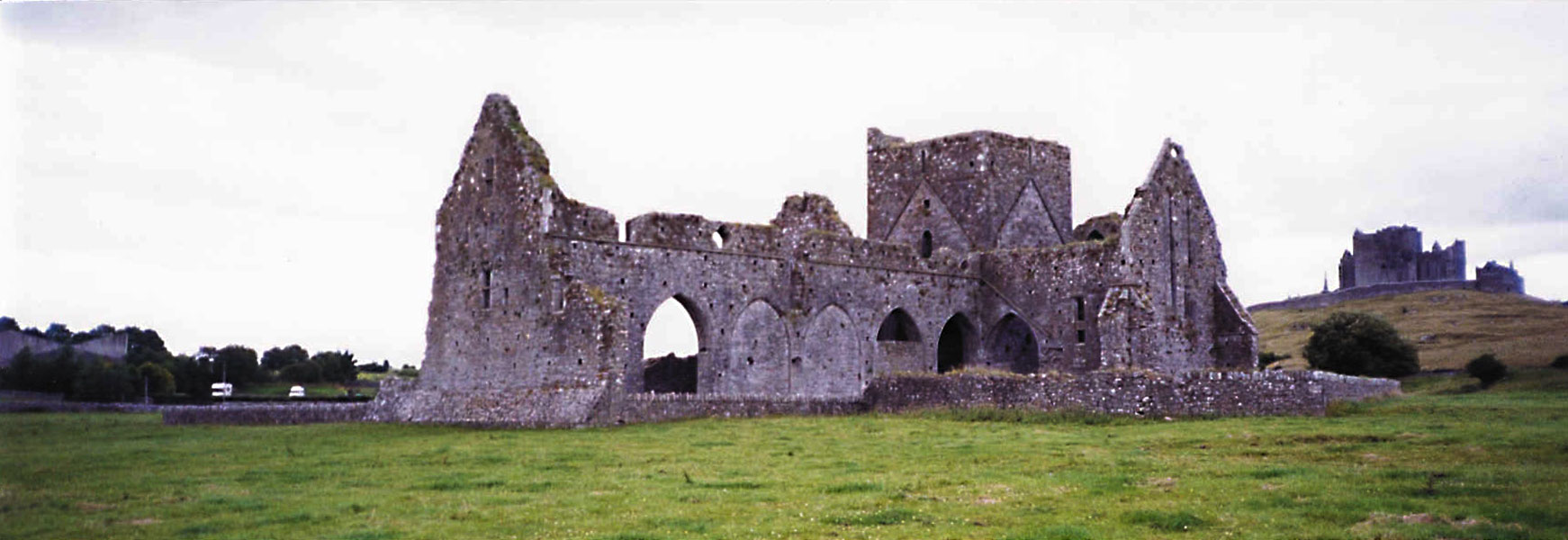 Hore Abbey with the Rock of Cashel in the background, County Tipperary, Ireland 