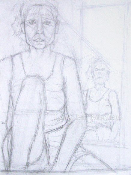 Self Portrait, graphite